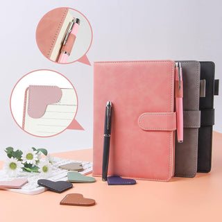 Faux Leather Journal Gift Set for Women Men, A5 Hardcover Notebook | 360 Pages 100GSM Lined Paper, Includes Pen & 6 Heart Bookmarks, Gift Box & Bag Included, Birthday Graduation Christmas Gift
