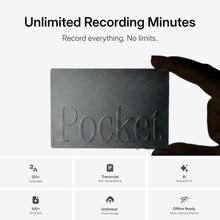 Pocket AI Voice Recorder & Smart Assistant – Auto Transcription, Summaries & Action Items – AI Note Taker for Meetings, Calls & Productivity - Space Grey