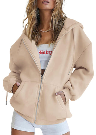 PRETTYGARDEN Women's 2026 Spring Zip Up Y2K Hoodies Casual Long Sleeve Sweatshirts Fall Winter Track Jackets with Pockets