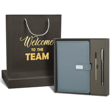 Sayglossy New Employee Welcome to The Team Gift Sets Notebook and Pen Welcome to The Team Box Employee Appreciation Gift Sets for New Office Worker(Black)