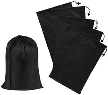 PALTERWEAR Drawstring Bag with Toggle - Nylon Cinch and Ditty Pouch - Six Pack (Black, 6 x 8 Inch, Set of 6)