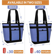 Insulated Cooler Bag, Reusable Grocery Bags for Hot/Cold Food, Thermal Food Delivery Bag for Beach, Travel, Picnics