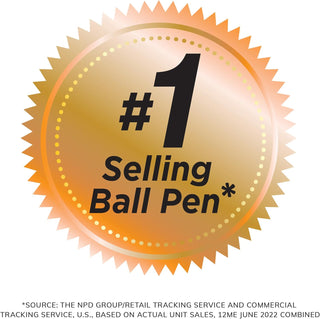 BIC Round Stic Xtra Life Black Ballpoint Pens, Medium Point (1.0mm), 12-Count Pack of Bulk Pens, Flexible Round Barrel for Writing Comfort, No. 1 Selling Ballpoint Pens