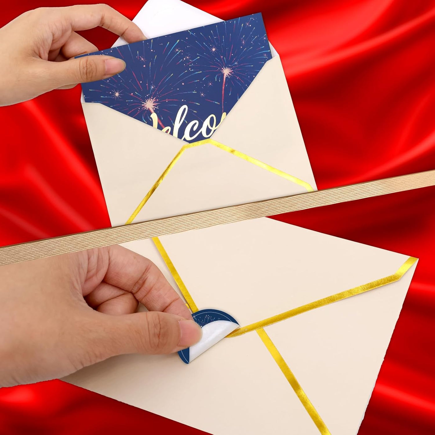 Fancy Land Welcome to the Team Cards 24 Pack Gold Foil Work Cards with Envelopes New Employees Welcome Cards