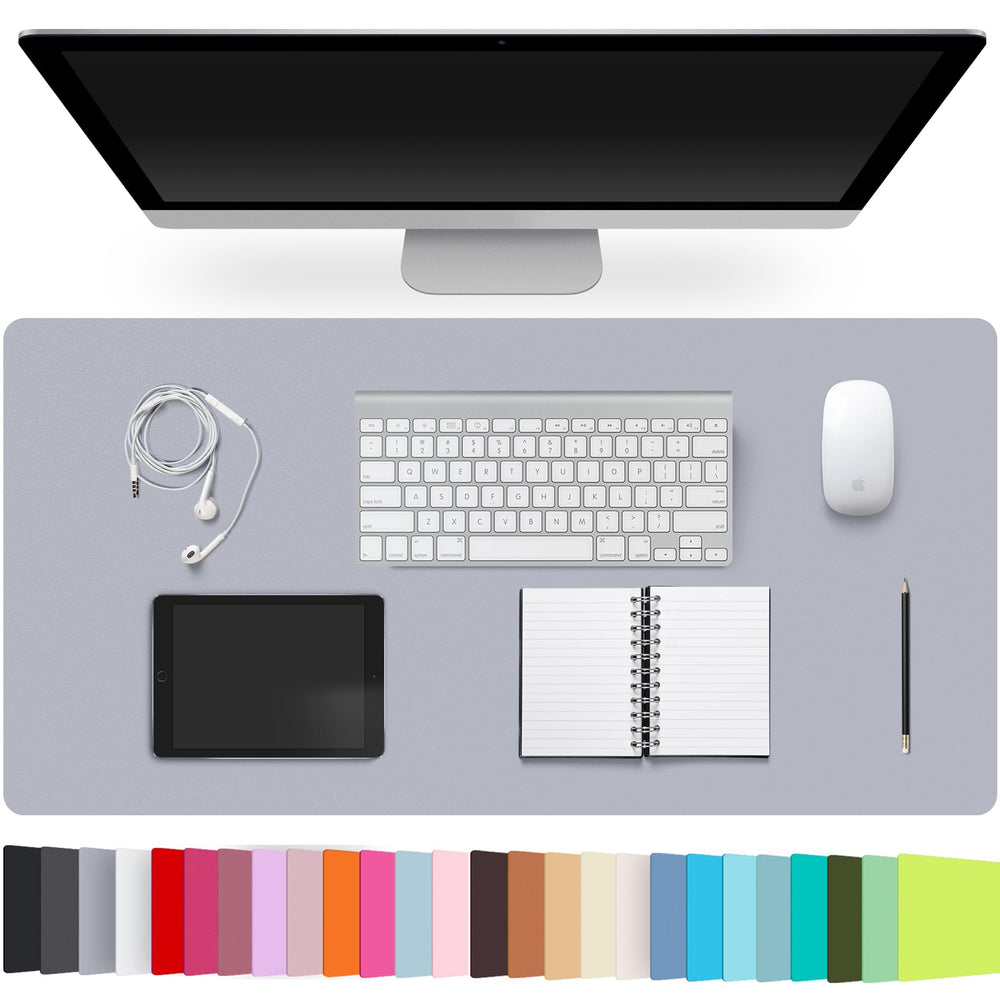 Leather Desk Pad Protector,Non-Slip Desk Pad,on-Slip PU Leather Large Mouse Pad,Easy Clean Desk Protecor Mat,Writing Pad for Office Work/Home/Decor(Black, 23.6" x 13.7")