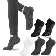 loudashuaiqi Grip Pilates Socks Non Slip Athletic Yoga Socks with Grips for Women Grippy socks for Hospital Workout Barre