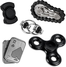 5 Pcs Fidget Toys Adults Metal Fidgets Toy Set Magnetic Spinners Figette Toys for Stress & Anxiety Relief, Office Desk Sensory Toys for Autism ADHD Cool Gadgets Gift for Teen Men Women