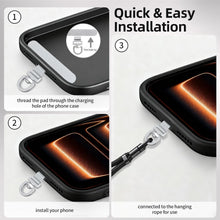 Yojaro 360° Rotating Stainless Steel Phone Tether Tab (3-Pack) - Universal for iPhone & Other Phones (Fits Wristbands/Necklaces/Crossbody Straps)