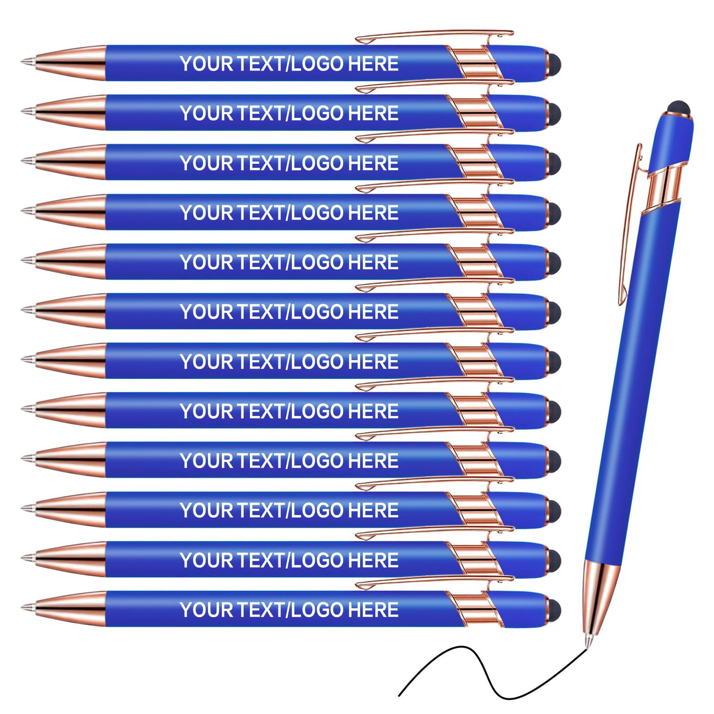 Touch-Sensitive Custom Pens with Logo/Text/Name Printing - Bulk Personalized Ballpoint Pens for Corporate Gifts, Graduation Party Favors (5-2000pcs)