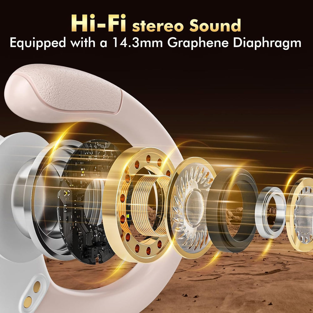 HAOYUYAN Wireless Earbuds, Sports Bluetooth Headphones, LED Power Display Ear Buds with 80Hrs Playtime, Noise Canceling Headset, IPX7 Waterproof Earphones for Workout/Running