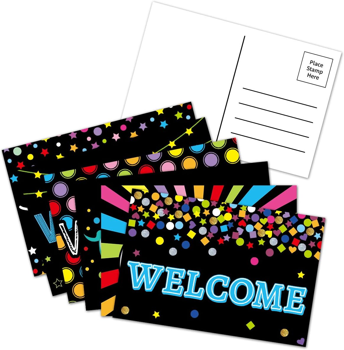 ceiba tree Chalkboard Welcome Postcards Colorful Welcome to Our Class Cards Back to School for Kids