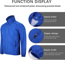 Personalised Windbreaker Custom Waterproof Jacket with Logo Print Breathable Rain Coat for Outdoor Travel & Workwear