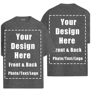 Custom T Shirts Front Back for Men Women Personalized T-Shirt Add Your Own Design with Image Text Logo Tee Tops