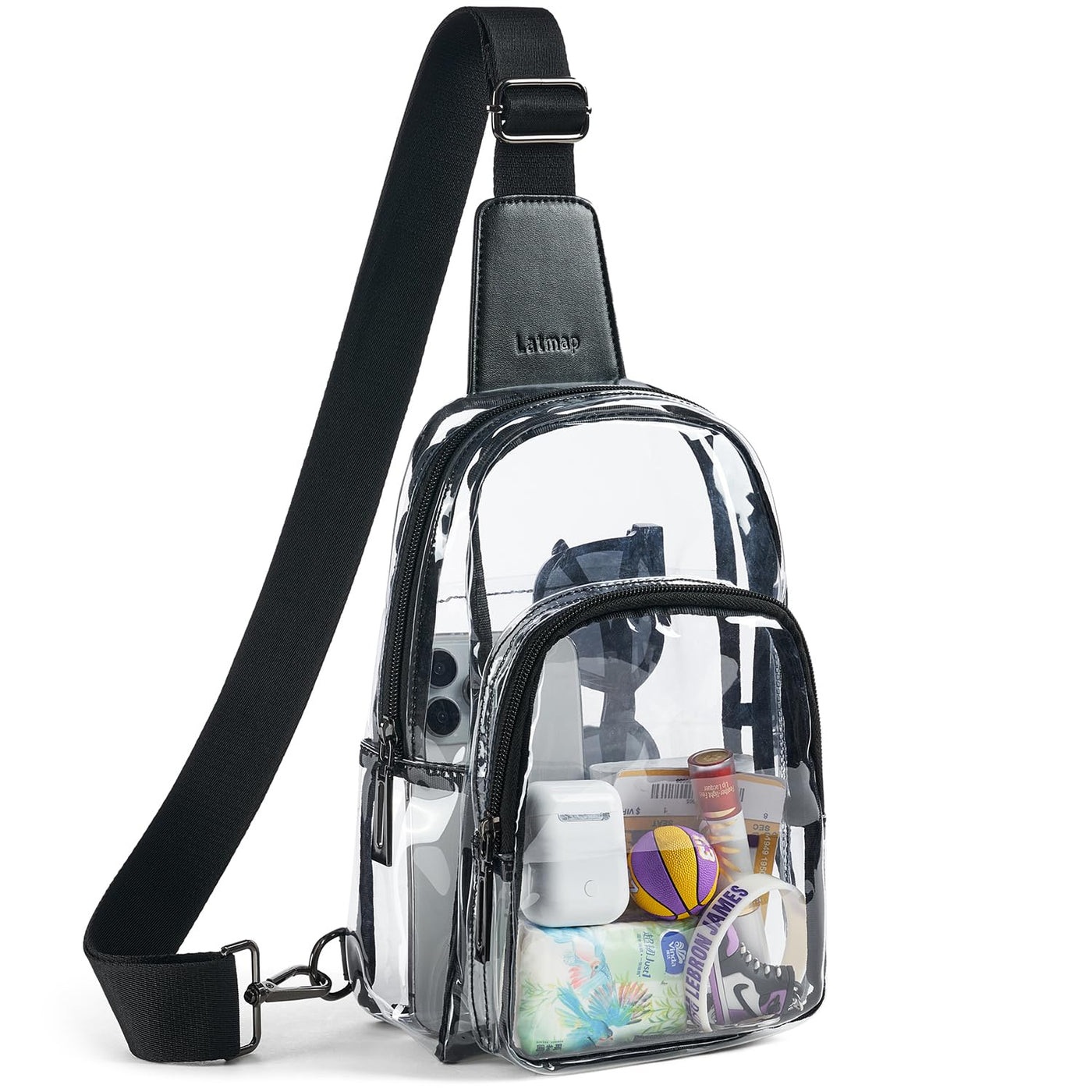 LATMAP Clear Bag for Stadium Events, Clear Purse for Women Stadium Crossbody Bag, Transparent Bag for Concerts Sports