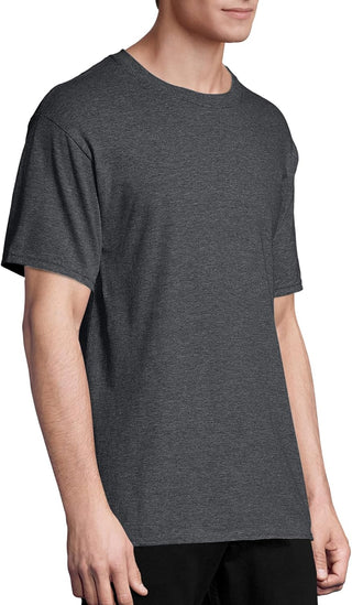 Hanes Men's Short Sleeve T-Shirt Pack, Big & Tall, Crewneck Cotton T-Shirts for Men, Value Packs
