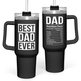 SANDJEST Dad Gift from Daughter, 40oz Stainless Steel Insulated Coffee Tumbler With Lid & Straw, Travel Cup Gift for Dad, Christmas Birthday Father's Day