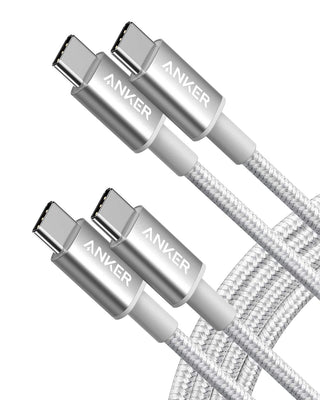 Anker USB C to USB C Cable, Type-C 60W Fast Charging Cable (6 FT, 2Pack) for iPhone 17 Series, iPad mini 6 and More (Black)