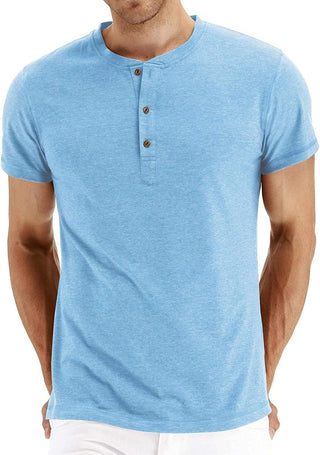 Sailwind Mens Henley Short Sleeve T-Shirt Cotton Casual Shirt