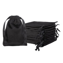 QIANF 12pcs Light Champagne Velvet Drawstring Bags 4x6 inches Glossy Small Velvet Cloth Gift Bags Jewelry Pouches for Storage Wedding Party Favor Christmas