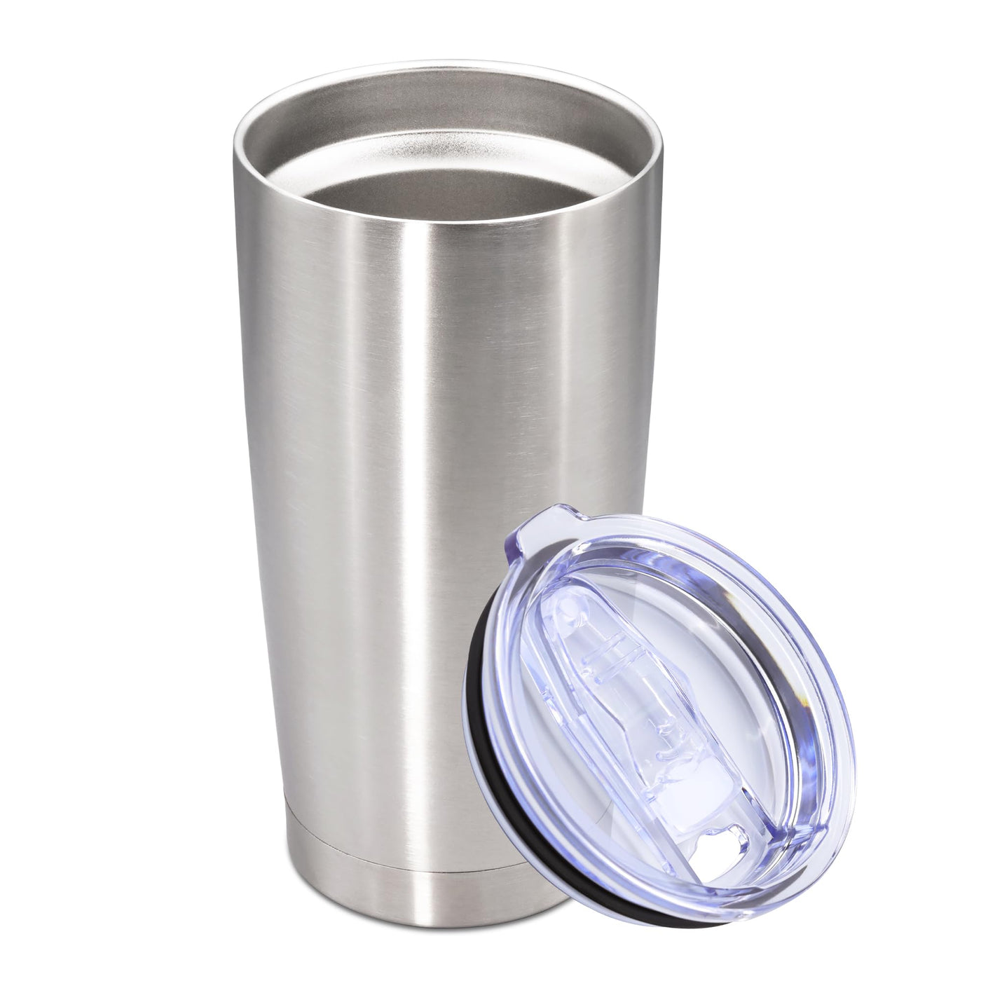 20oz Tumbler Stainless Steel Tumbler Cup with Lid Vacuum Insulated Double Wall Travel Mug, Durable Powder Coated Travel Coffee Tumbler Mug for Hot & Cold Drinks, Purple,1 Pack