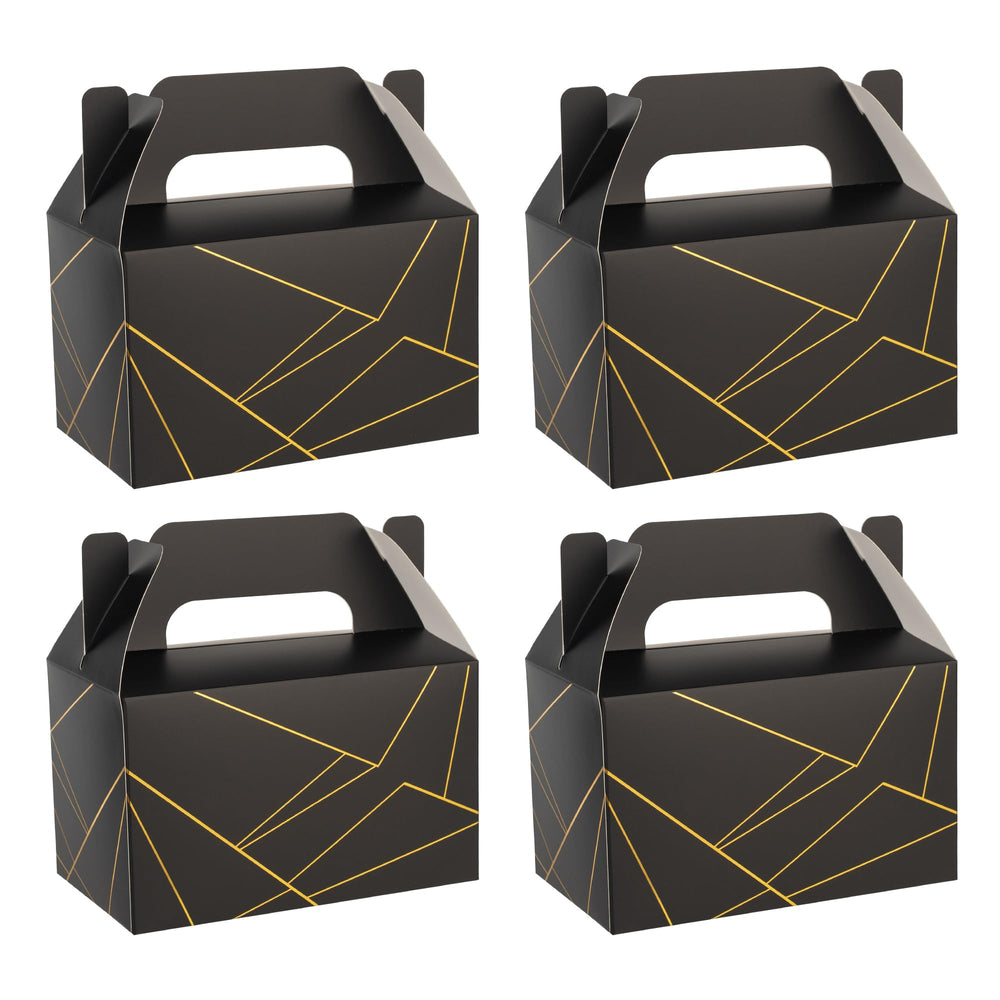 NyuOurea 10 PCS Green Leaf Gable Favor Treat Boxes, 6.5 x 4 x 4 Inches Gift Box with Handle, Goodie Boxes for Candy, Cookie, Tea, Spring Picnic, Baby Shower Party, Garden Wedding, Birthday, Graduation