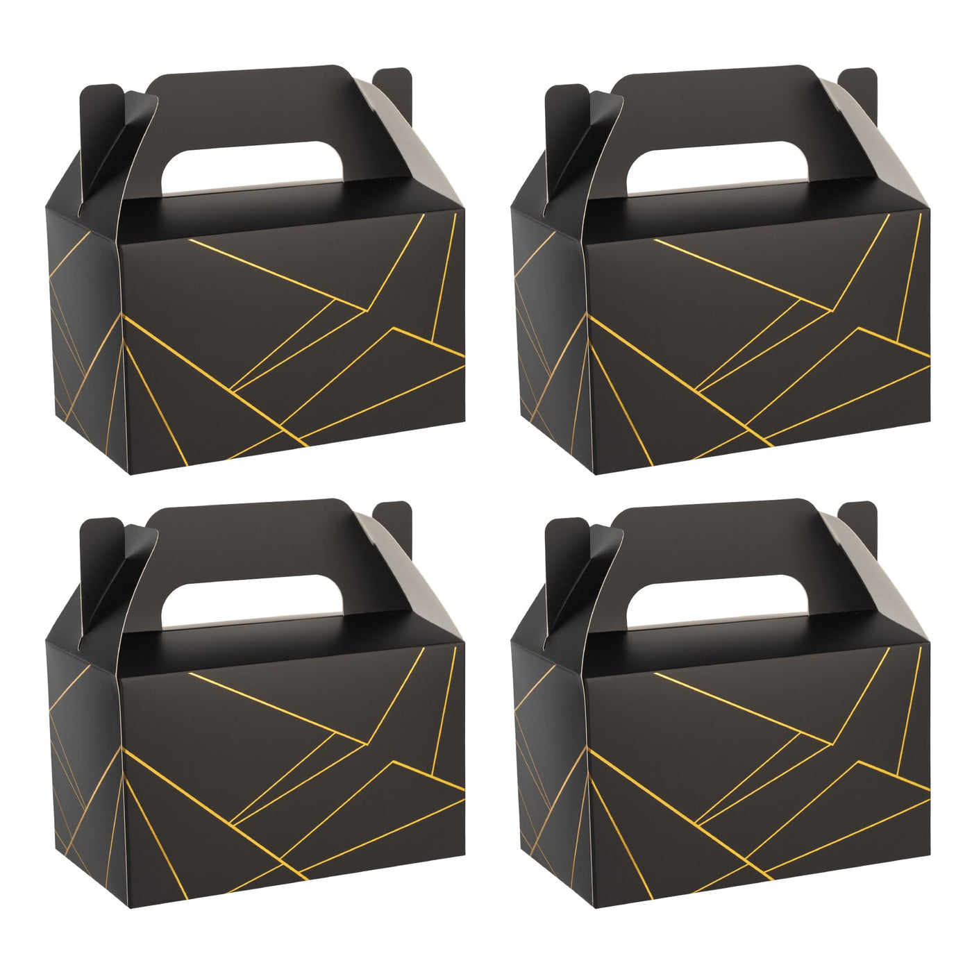 NyuOurea 10 PCS Green Leaf Gable Favor Treat Boxes, 6.5 x 4 x 4 Inches Gift Box with Handle, Goodie Boxes for Candy, Cookie, Tea, Spring Picnic, Baby Shower Party, Garden Wedding, Birthday, Graduation