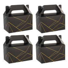 NyuOurea 10 PCS Green Leaf Gable Favor Treat Boxes, 6.5 x 4 x 4 Inches Gift Box with Handle, Goodie Boxes for Candy, Cookie, Tea, Spring Picnic, Baby Shower Party, Garden Wedding, Birthday, Graduation