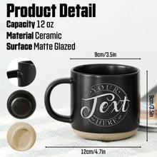 Custom Logo Pottery Mug - Personalized Business or Company Branding Coffee Cup - Professional Design Office Gift for Teams