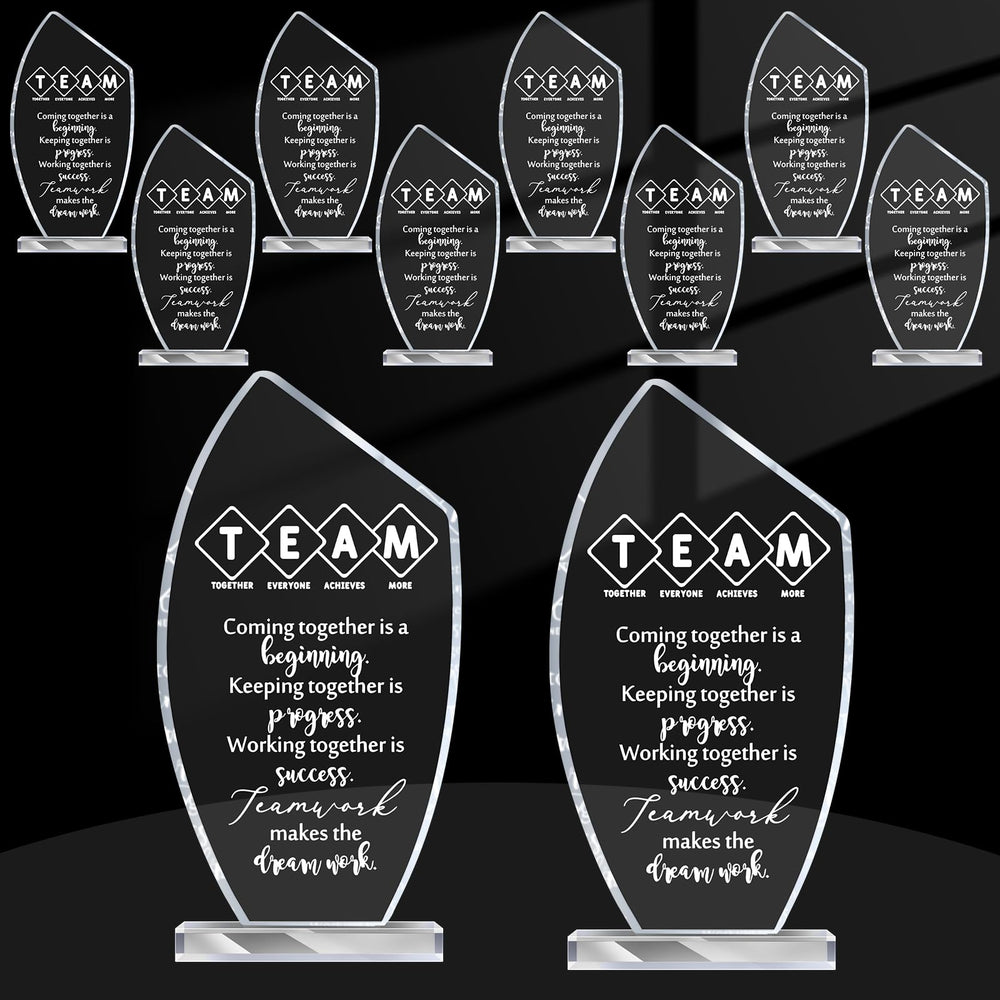 Bucherry 10 Pcs Employee Appreciation Awards for Coworker Acrylic Thank You Trophy May You Be Proud of The Work You Do Sign Prizes Retirement Goodbye Farewell Gift for Women Men(Stylish)