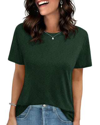 GAYHAY T Shirts for Women - Short Sleeve Spring Summer Tops Soft Basic Tees Beach Vacation Clothes for Casual 2026