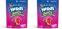 Nerds, Juicy Gummy Clusters, Strawberry Punch, Juicy and Gummy Candy, 1 Stand up Bag, for Snacking and Sharing, 7.2 Ounce