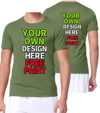 Custom T-Shirts for Men Women Design Your Own Shirt with Text Image Personalized Tee Printed Front/Back