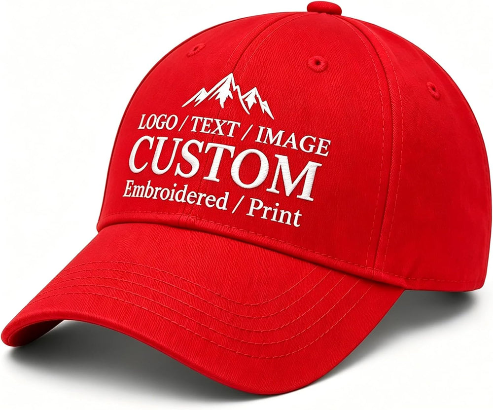 Bulk Custom Baseball Cap Personalized Hats Embroidered Hat with Your Text Logo Photo for Men Women Classic Duckbill Caps
