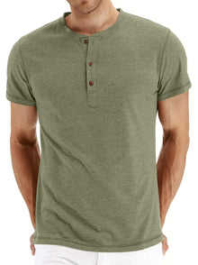 Sailwind Mens Henley Short Sleeve T-Shirt Cotton Casual Shirt