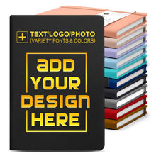 Personalized Notebook-Can Customize Logo/Text/Image, Customizable A5 Journal Notebook Daily Journals For Writing-192 Lined Pages 8.5 x 5.71 Inch,Black