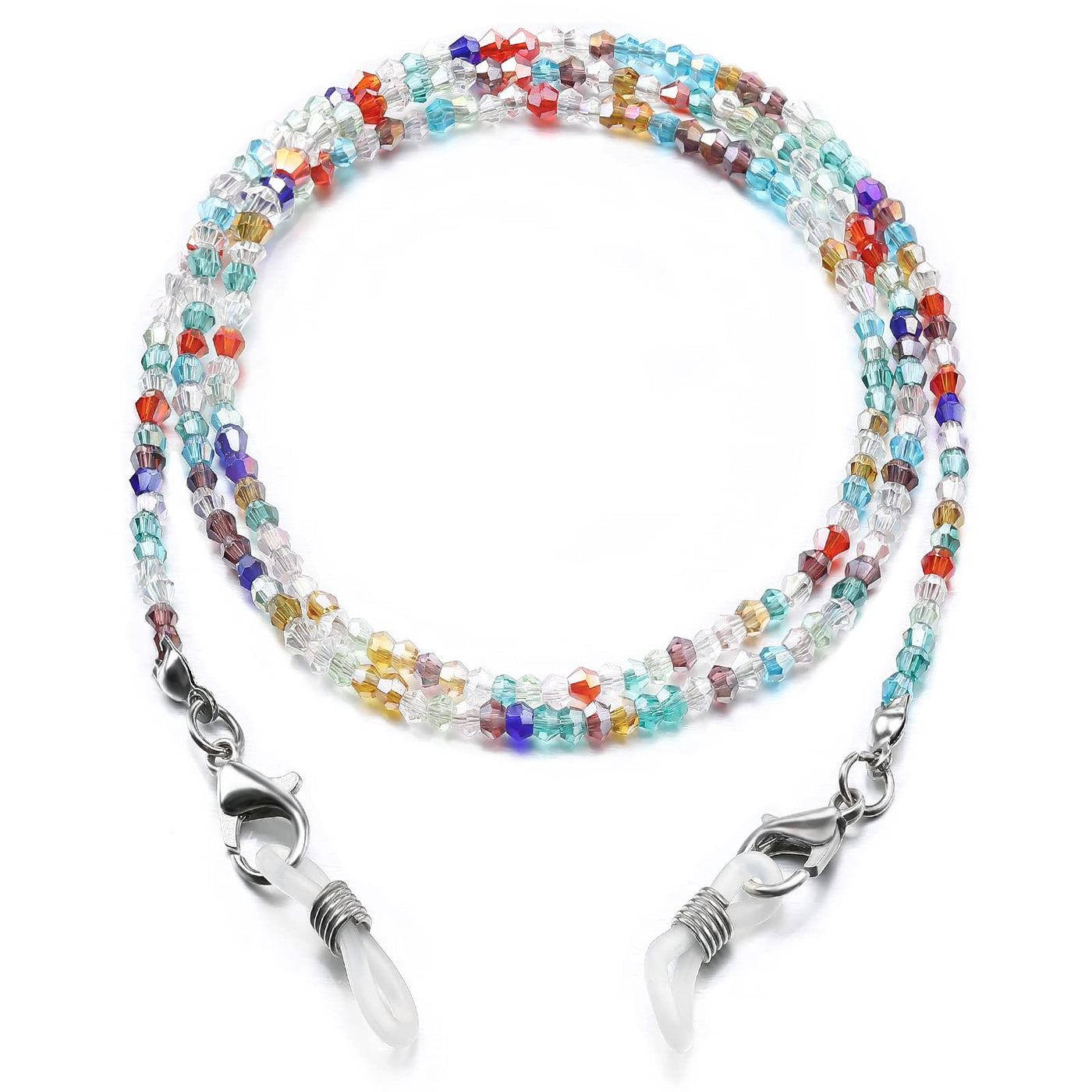 humlbird Mask Lanyard Eyeglasses Chain Healing Crystal Beaded Sunglasses Chains with Pearl for Women