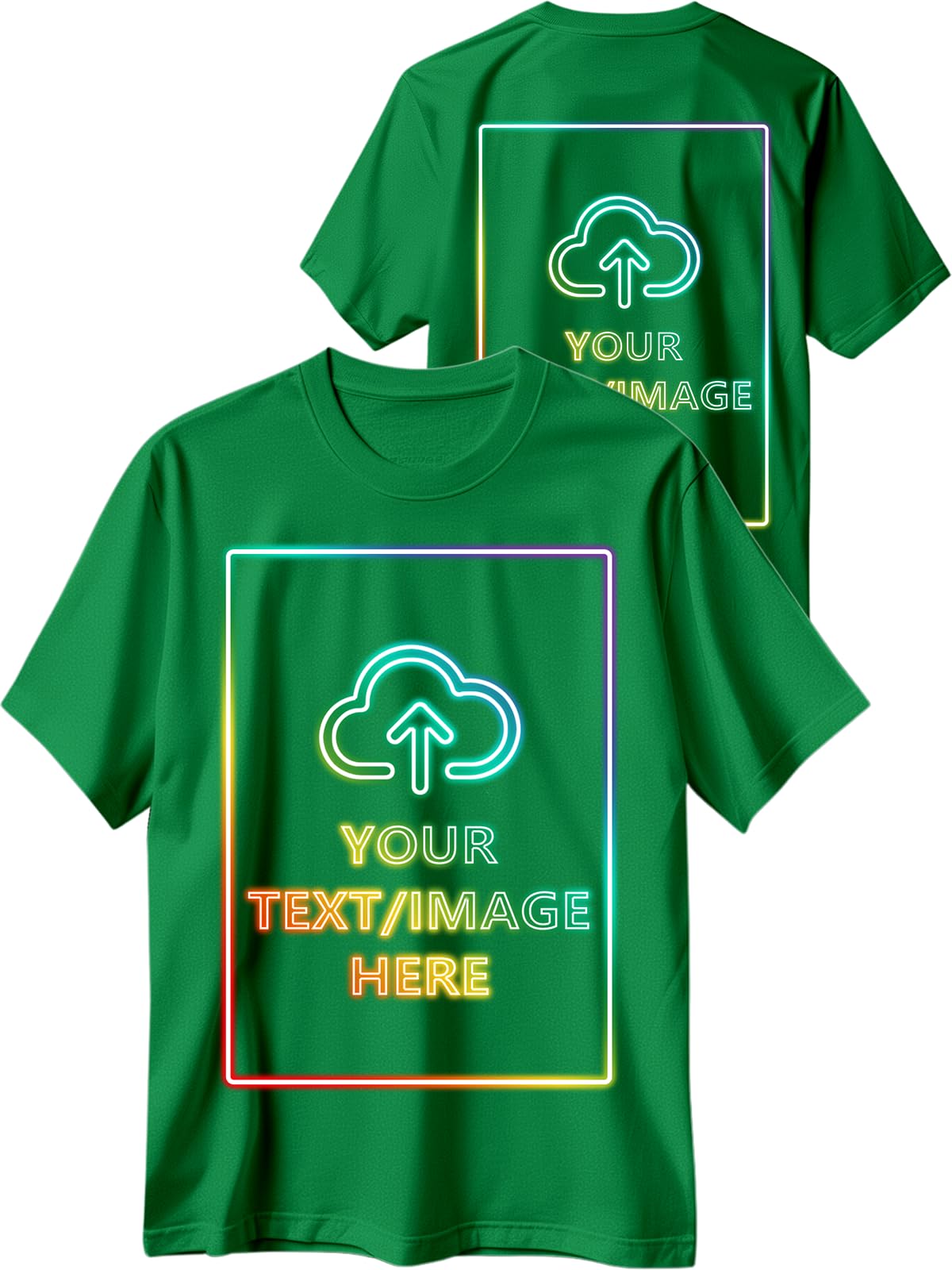 Custom T Shirts with Photo/Logo/Text - Personalized Comfort Cotton Tee for Men Women Design Your Own Shirt Front & Back Print