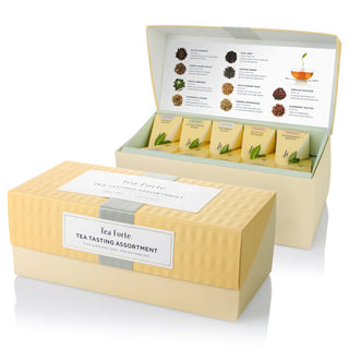 Tea Forte Premium Presentation Box Gift Set Sampler, 20 Count, Assorted Blends Individually Wrapped Handcrafted Pyramid Infuser Bags, Herbal Retreat Tea
