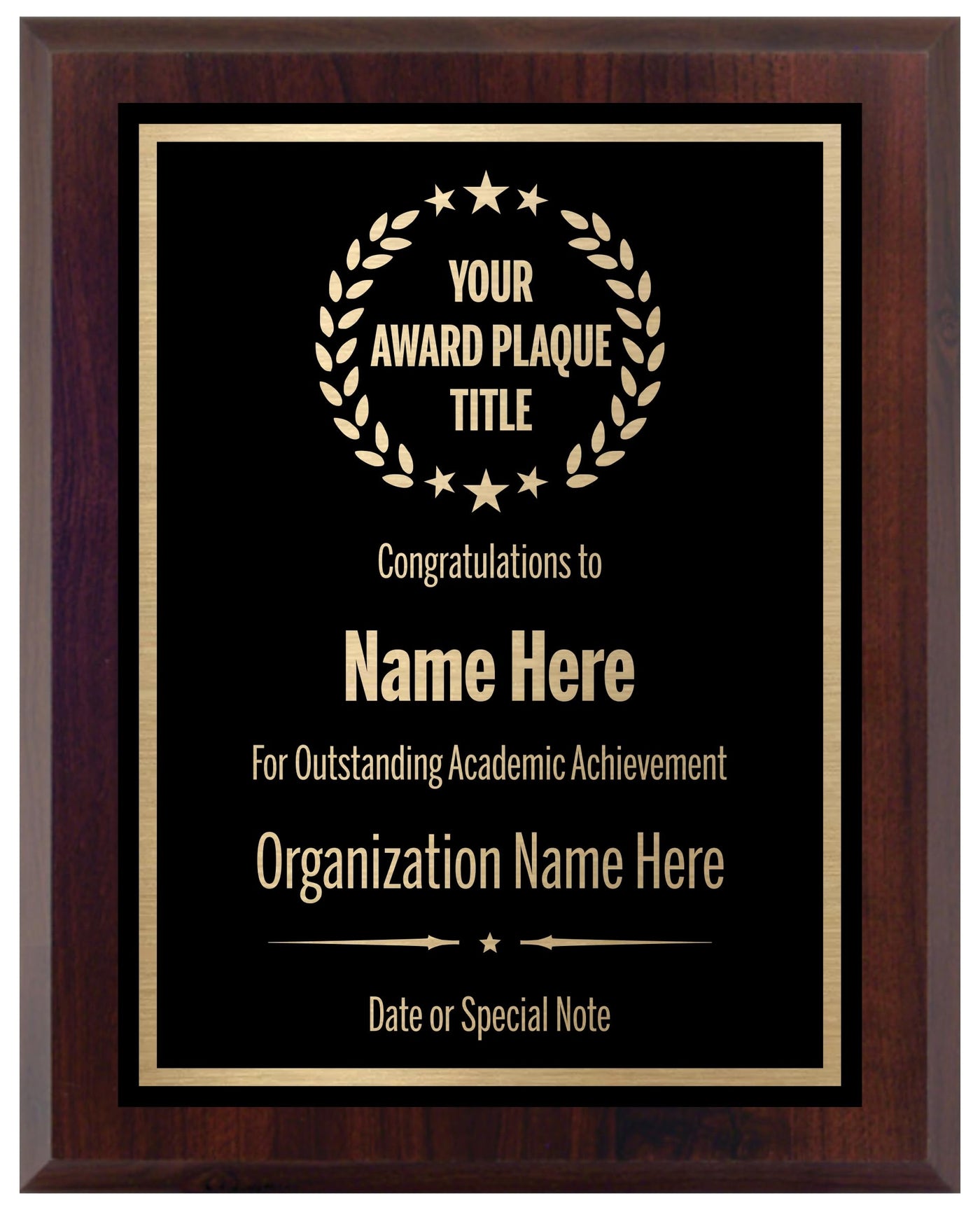 Award Plaques Personalized with Your Text and Title - Engraved Plaque Customized for Employee Appreciation, Recognition, Retirement, Service, Thank You, and more - Custom Awards for Employees, Co-Worker, Friends - Choose Your Size: (6x8 Gold/Black)