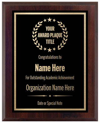 Award Plaques Personalized with Your Text and Title - Engraved Plaque Customized for Employee Appreciation, Recognition, Retirement, Service, Thank You, and more - Custom Awards for Employees, Co-Worker, Friends - Choose Your Size: (6x8 Gold/Black)