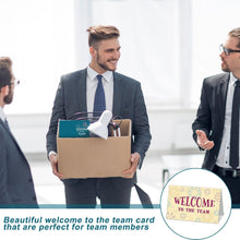 Motiskyy 50 Pcs Welcome to the Team Cards Bulk with Envelopes Stickers 4 x 6 Inch Work Blank Inside Welcome Cards for New Employees Hire Welcome Gifts