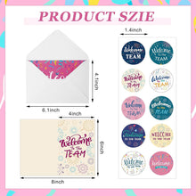 Motiskyy 50 Pcs Welcome to the Team Cards Bulk with Envelopes Stickers 4 x 6 Inch Work Blank Inside Welcome Cards for New Employees Hire Welcome Gifts