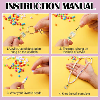 Tondiamo 1321 Pcs DIY Teacher Lanyard Making Kit 6 Sets Personalized Lanyards Making Kit for ID Badges Back to School DIY Name Bead Bag Charm for Back to School Supplies Gifts(Classic)