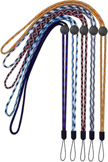 YOUOWO 5 Pack 5 Colours Adjustable Lanyards Neck Strap Lanyard For Keys Pen Phone ID Badges Holder