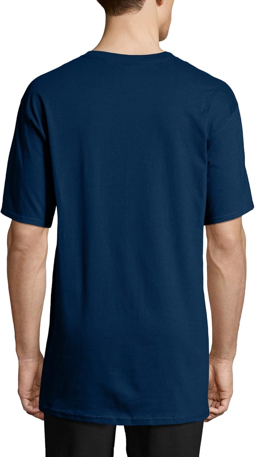 Hanes Men's Beefy-T T-Shirt, Heavyweight Cotton T-Shirts for Men, 1 or 2 Pack, Men's Tees (Tall