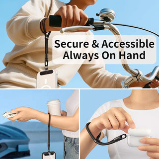 saxsion Lanyard for Phone, Self-Locking Phone Wrist Strap with 0.4mm Ultra-Thin Clip & 360° Hook, Anti-Drop Strap (Purple)