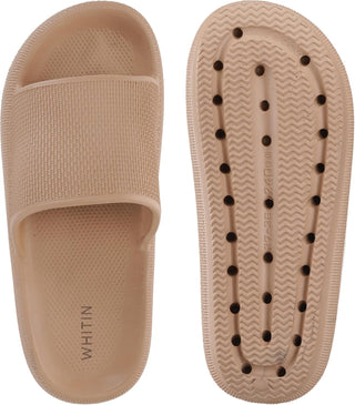 WHITIN Slippers for Women Non Slip | Cushioned Thick Sole Slides | Quick Drying Bathroom Sandals