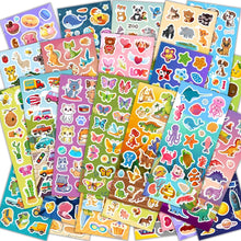 48 Sheets Stickers for Kids, Cute Stickers Variety Pack for Scrapbooking, Teachers Classroom Prizes, Goodie Bag Stuffers Including Animals, Cars, Dinosaurs, Fishes, Hearts, Stars and More