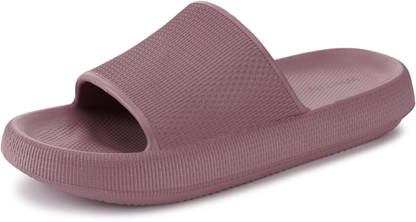 WHITIN Slippers for Women Non Slip | Cushioned Thick Sole Slides | Quick Drying Bathroom Sandals