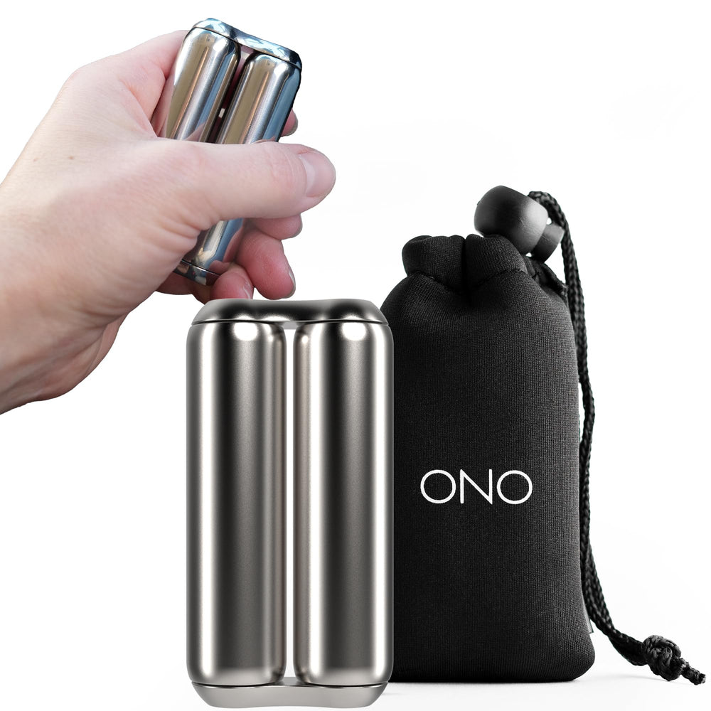 ONO Roller - Handheld Fidget Toy for Adults | Help Relieve Stress, Anxiety, Tension | Promotes Focus, Clarity | Compact, Portable Design (Black, Junior Size - ABS Plastic)